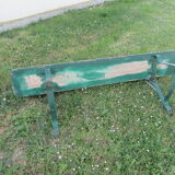 Wood and iron garden bench