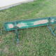Wood and iron garden bench