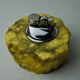 Yellow alabaster lighter by Romano Bianchi, Italy, 1970
