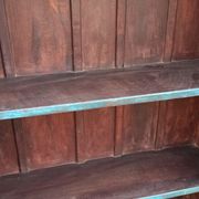 Very large old wooden bookcase