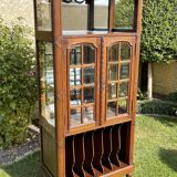 Music cabinet in walnut style Louis XVI