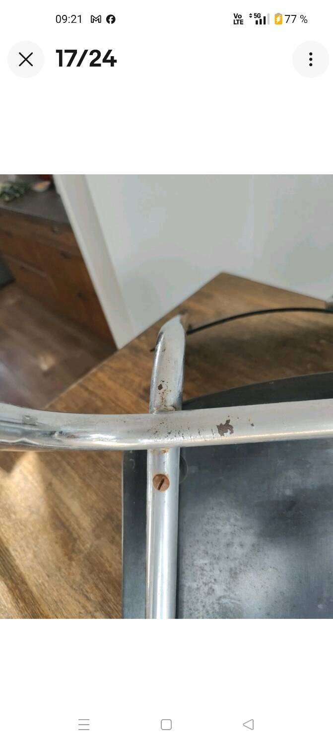 Jacques Hitier chair for Tubauto, 1950s, Bakelite style seat