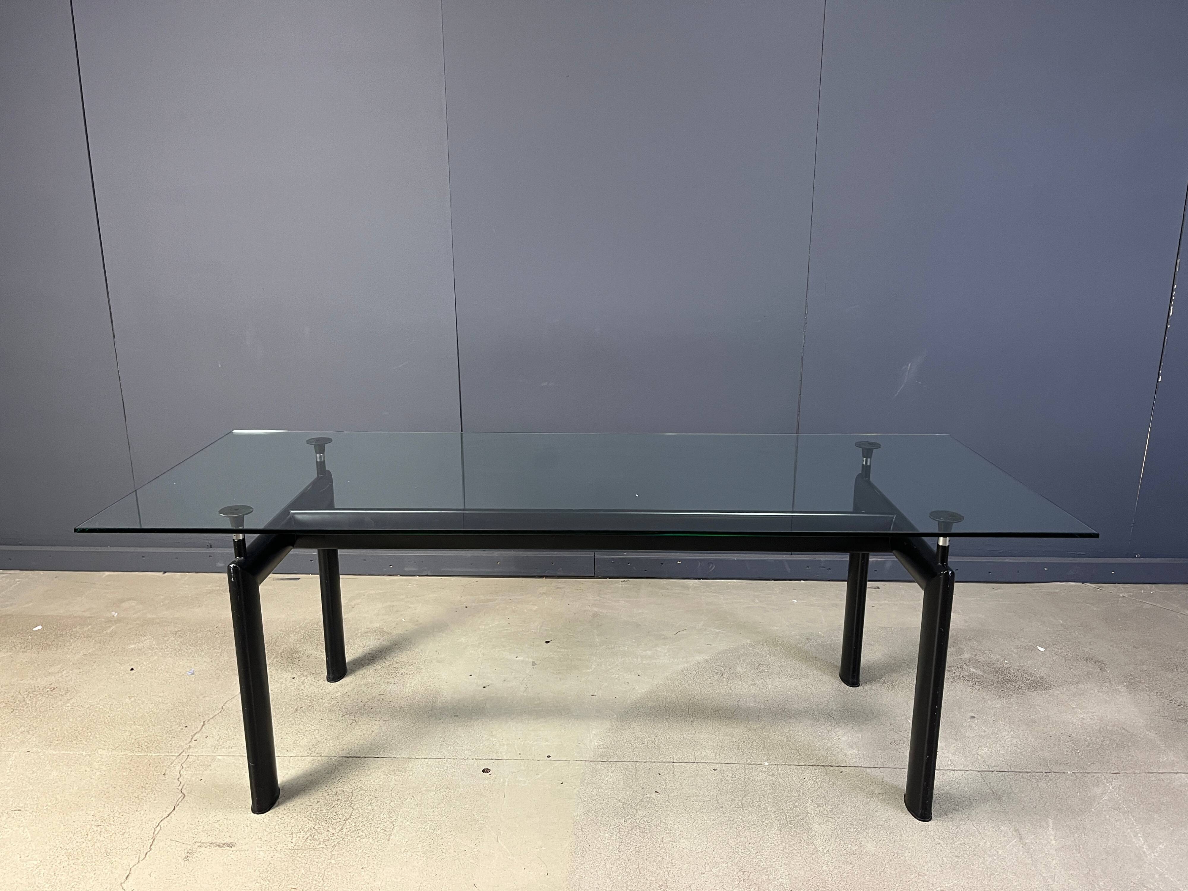 LC6 dining table by Le Corbusier for Cassina, 1990s.