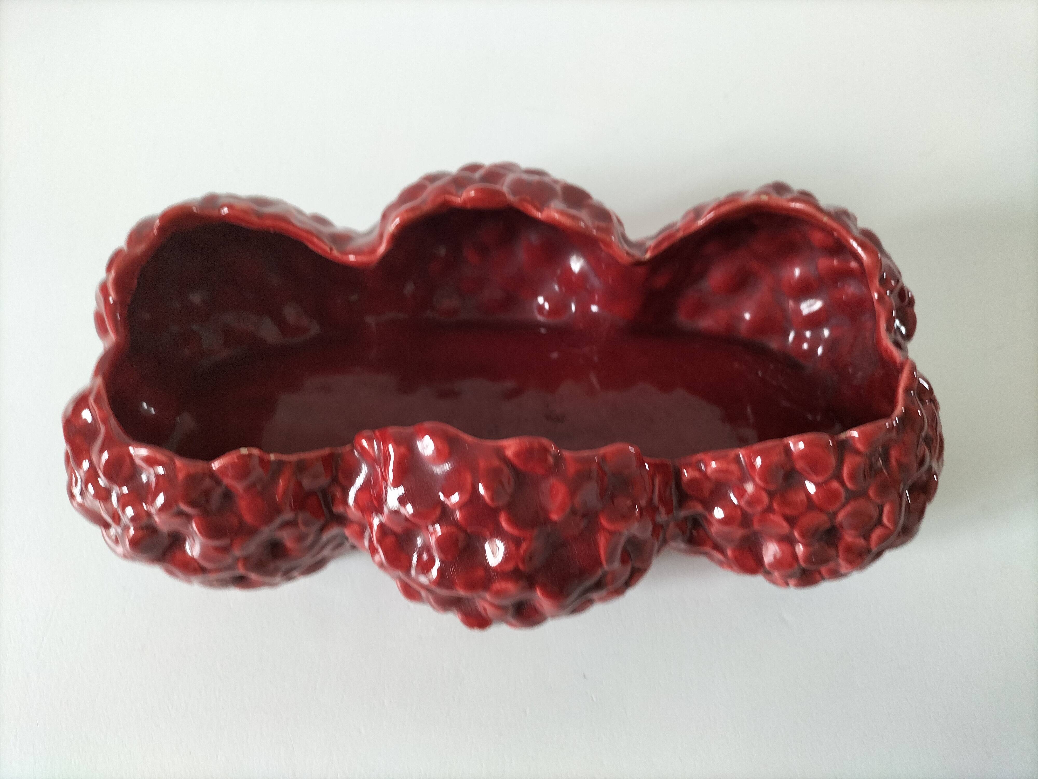 Cache-pot triptyque De Bruyn Fives Lille rouge n°4709