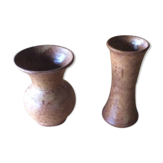 2 vases en grès