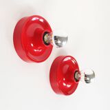 Pair of petite Disc sconces selected by Charlotte Perriand for Les Arcs