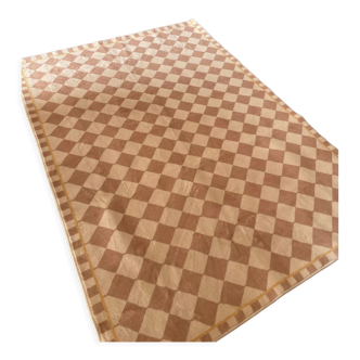 Tapis damier beige