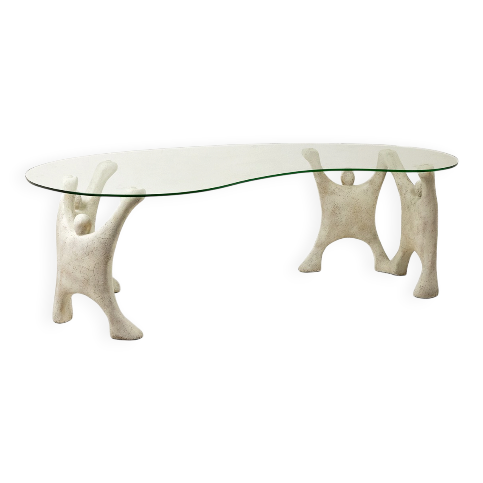 Brutalist coffee table, sculptural and organic. 1970s.
