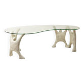 Brutalist coffee table, sculptural and organic. 1970s.