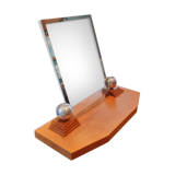 Art deco photo door year 40 in walnut and solid ash