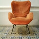 Chair Wing chair Bergère flesh years easy 50