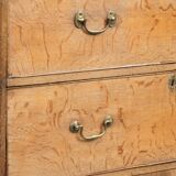 Large antique English blonde oak chest of drawers from the 18th century