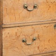 Large antique English blonde oak chest of drawers from the 18th century
