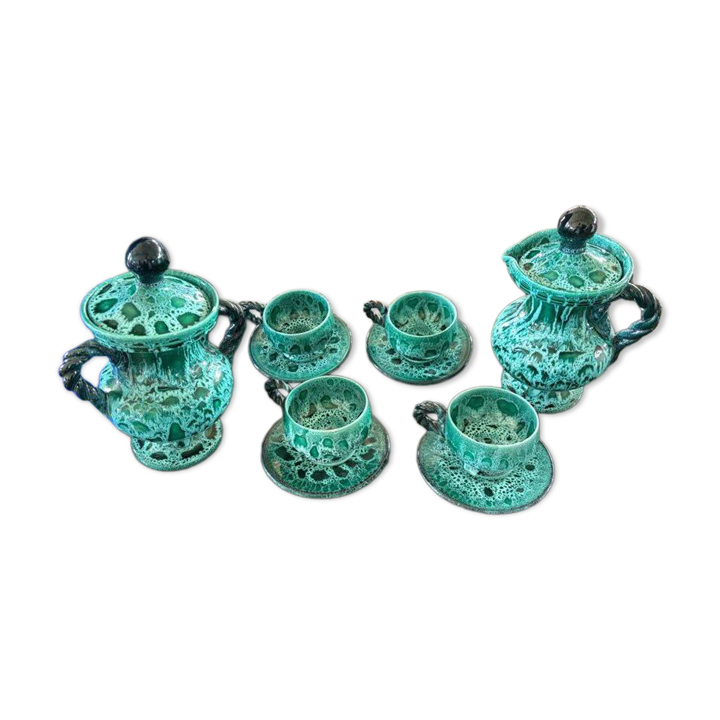 Ceramic tea service Vallauris