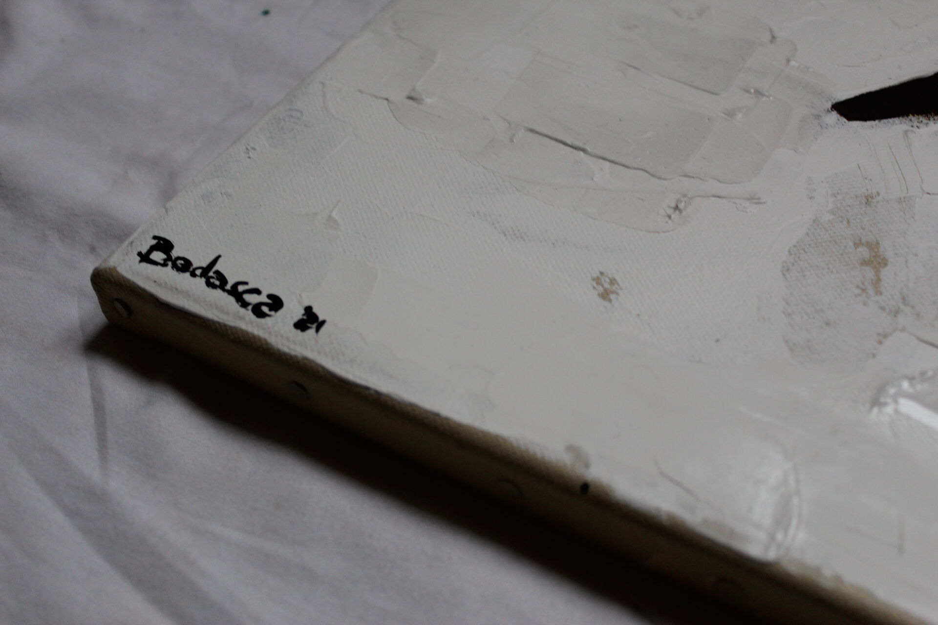 Acrylic canvas "earth" for living room decoration