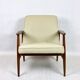 Beige boucle GFM63 lounge chair by J. Kedziorek, 1970s