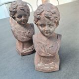 Pair of cast iron andirons