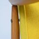 Vintage original armchair , 1960s, fully restored, yellow fabric, teak