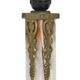 Onyx, bronze and gilded brass floor lamp