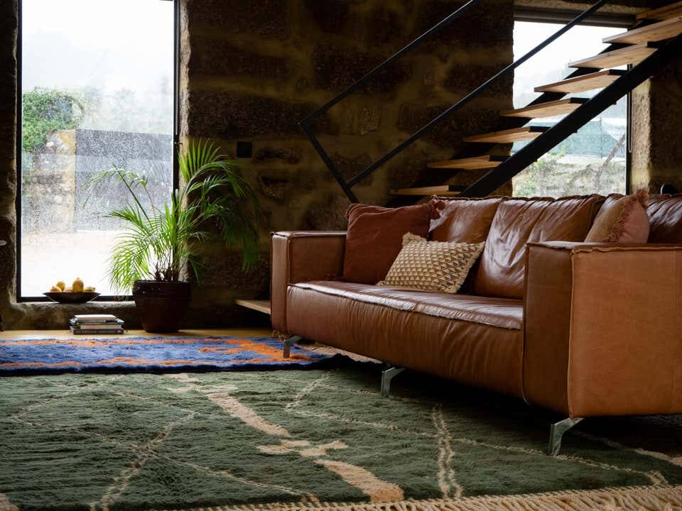 Tapis Doré beni ouarine fait main traditionnel 250cmx350cm