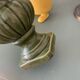 Vase Médicis, cache-pot vintage en céramique vert olive