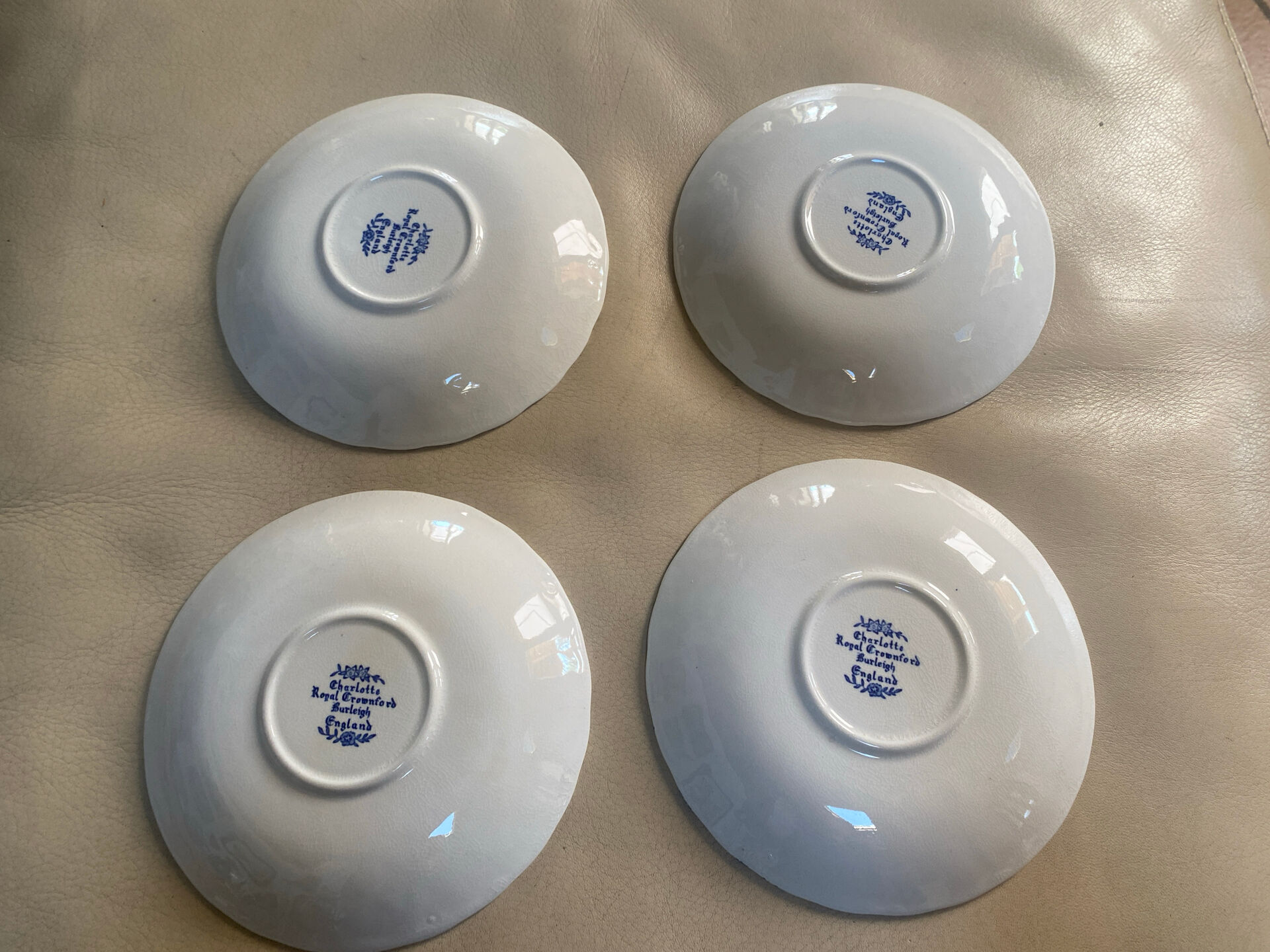 Set of 4 bowls in Royal Crownford Burleigh ironstone.