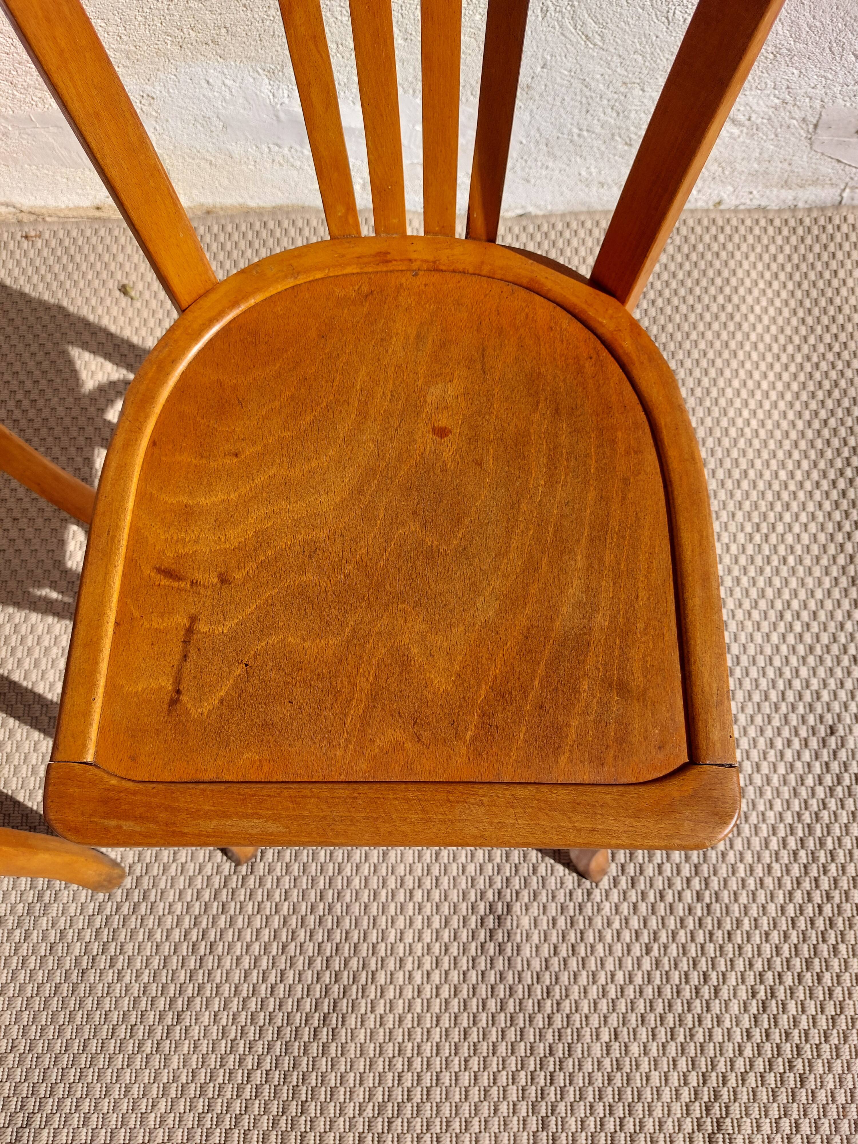 3 Luterma bistro chairs, medium oak finish