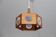 Vintage Scandinavian teak and glass pendant light 1960