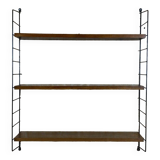 60s 70s oak string shelf module by Kajsa & Nils "Nisse" Strinning Sweden