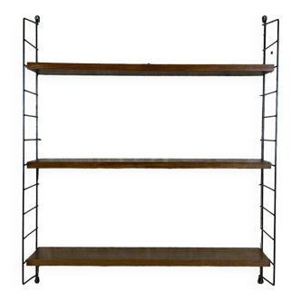 60s 70s oak string shelf module by Kajsa & Nils "Nisse" Strinning Sweden