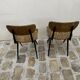 2 chaises style industriel en bois et métal