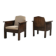 Paire de fauteuils en chêne de l'École de La Haye, Pays-Bas, années 1920
