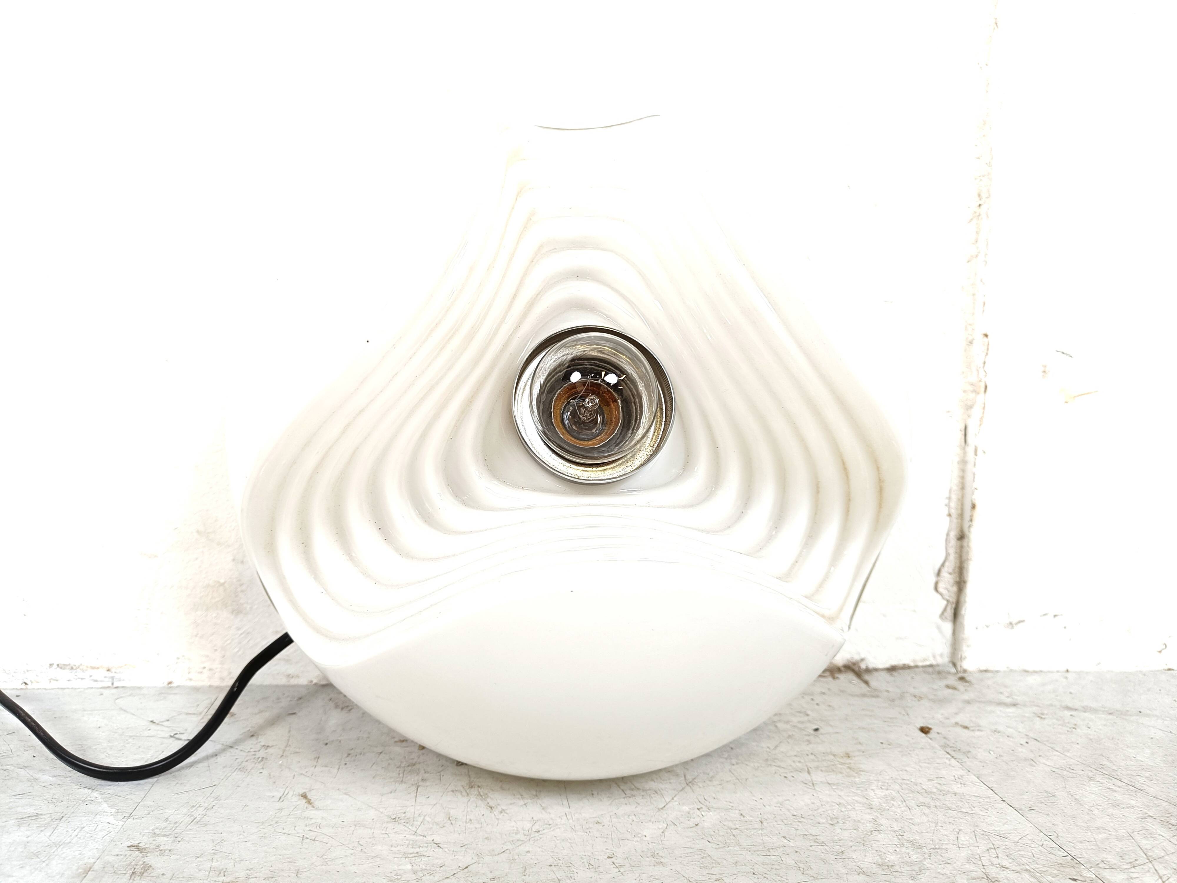 Glass wall light by Peil and Putzler, 1980s