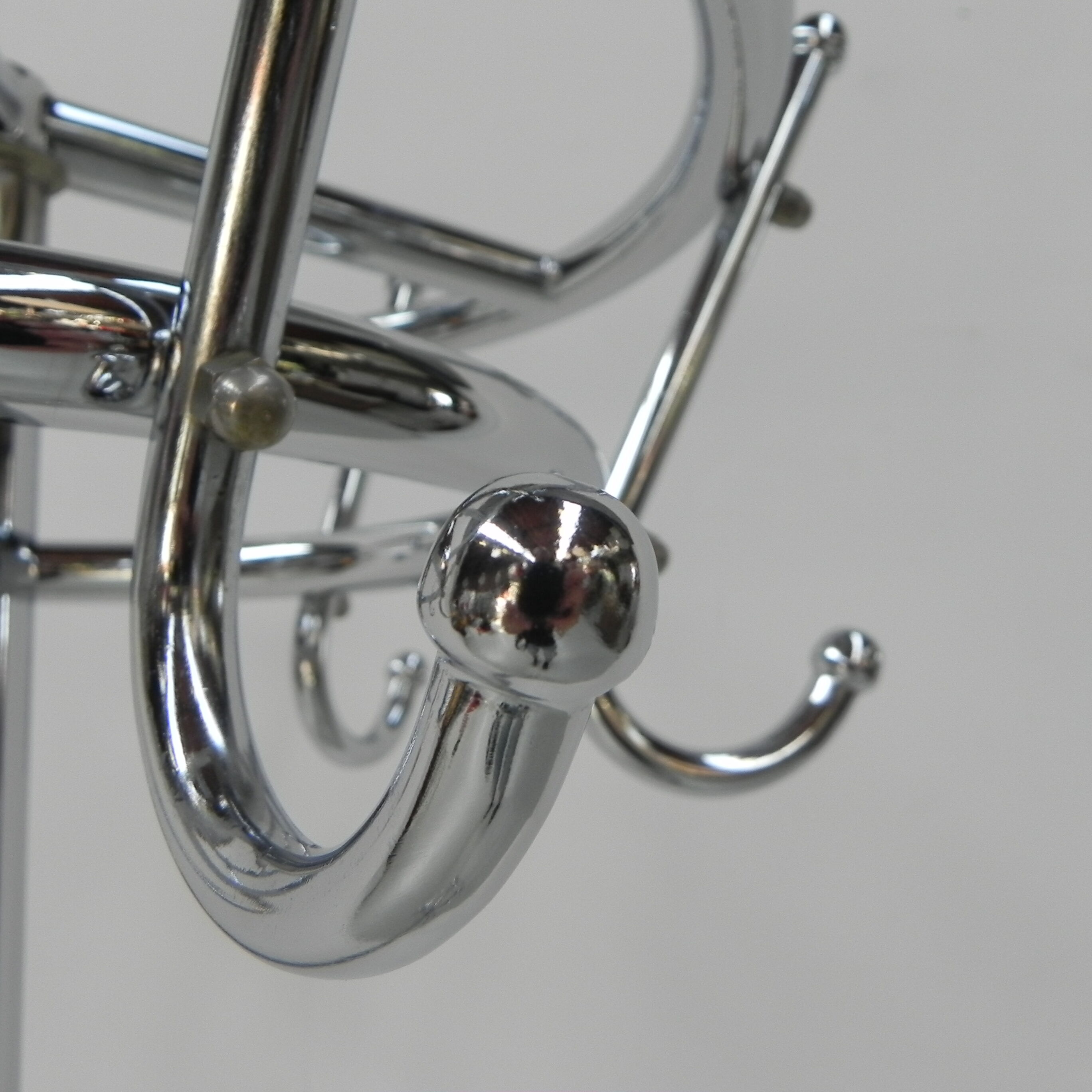 Standing chrome-plated Tubax coat rack