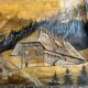 Carved wooden wall panel Black Forest Chalet mountain Switzerland Germany