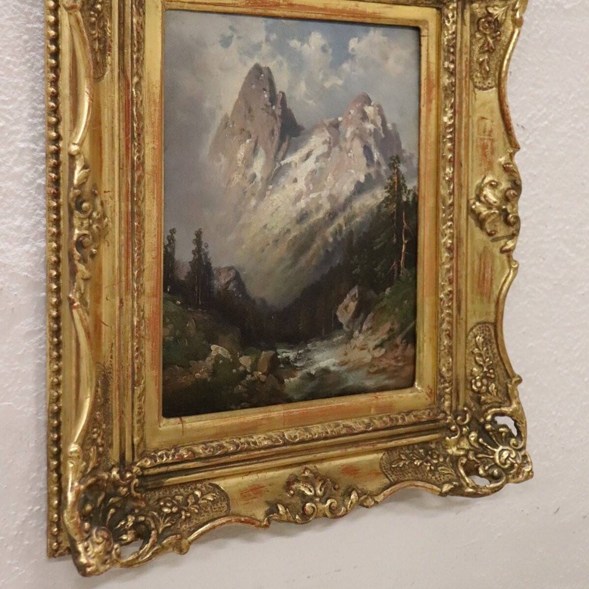 Mountain Landscape, Oil Painting On Board