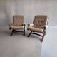 Set of 2 vintage westnofa style club armchairs