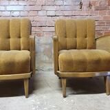 pair of 1960" cannage armchair