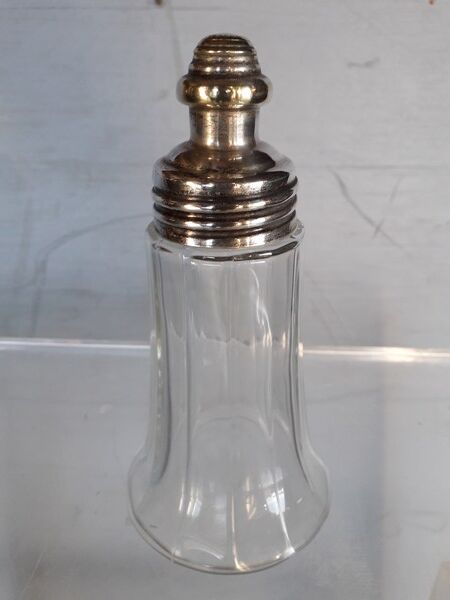 Sugar-washer - The perfect - glass and silver metal 1950