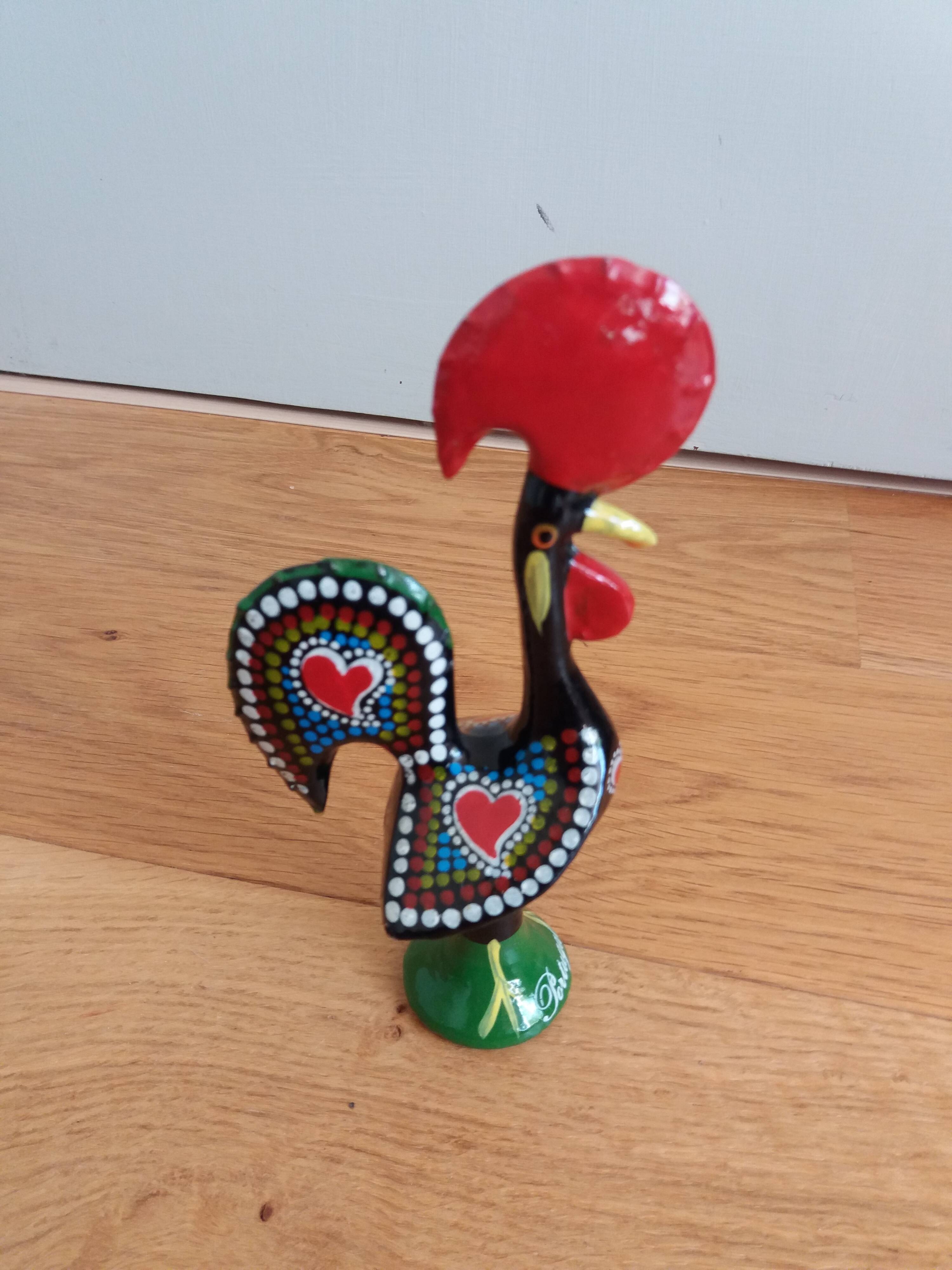 Galo rooster statuette from Barcelos Portugal