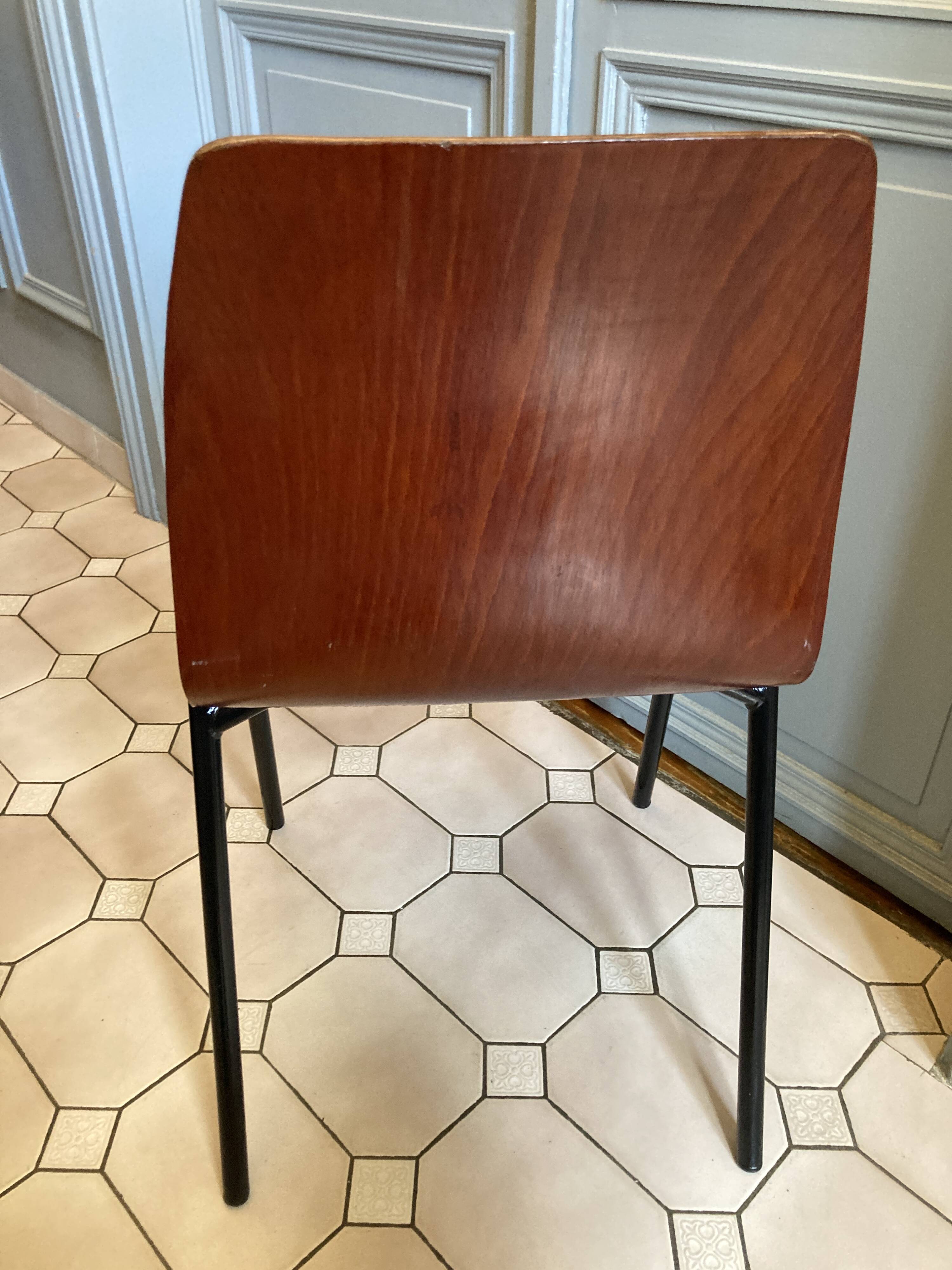 Set of 4 Pagholz Pagwood chairs 1960 – Restoration 2025