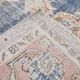7x10 Turkish Classic Pattern Blue Beige Vintage Rug, 210x324Cm