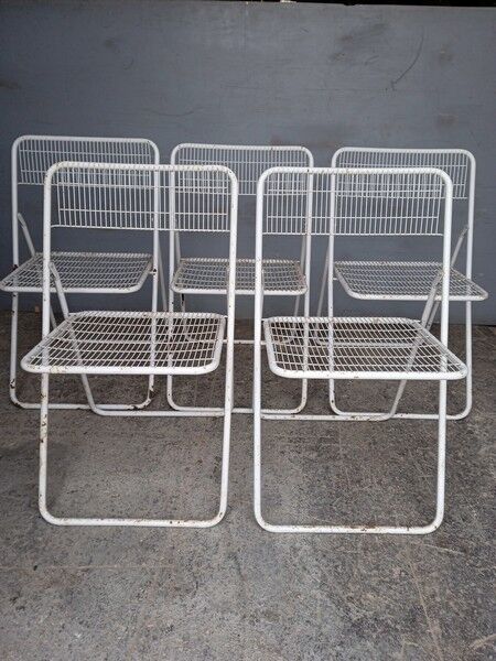 5 foldable chairs Emu Rio vintage ep 1970