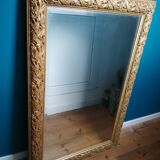 Gilded beveled mirror