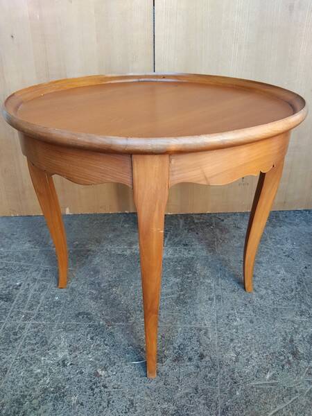 Art Deco style solid wood gueridon coffee table