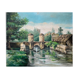 Painting "Old Paris" Lavoir Notre Dame HST