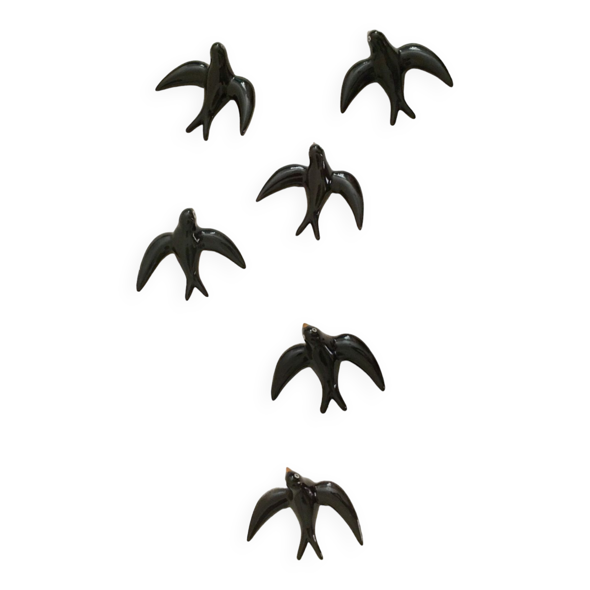 Lot of ceramic swallows