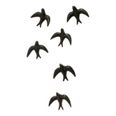 Lot of ceramic swallows