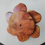 Servant appetizer tray teak scandinavian decoration empty pockets stamped