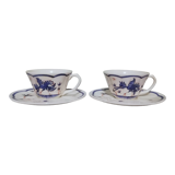 Two ceramic cups by Grignan signed Peguet